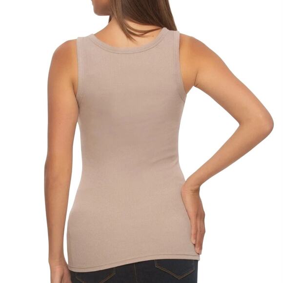 Felina Ribbed Tank 3-Pack White Tan Black Size Medium NIB - Picture 5 of 6